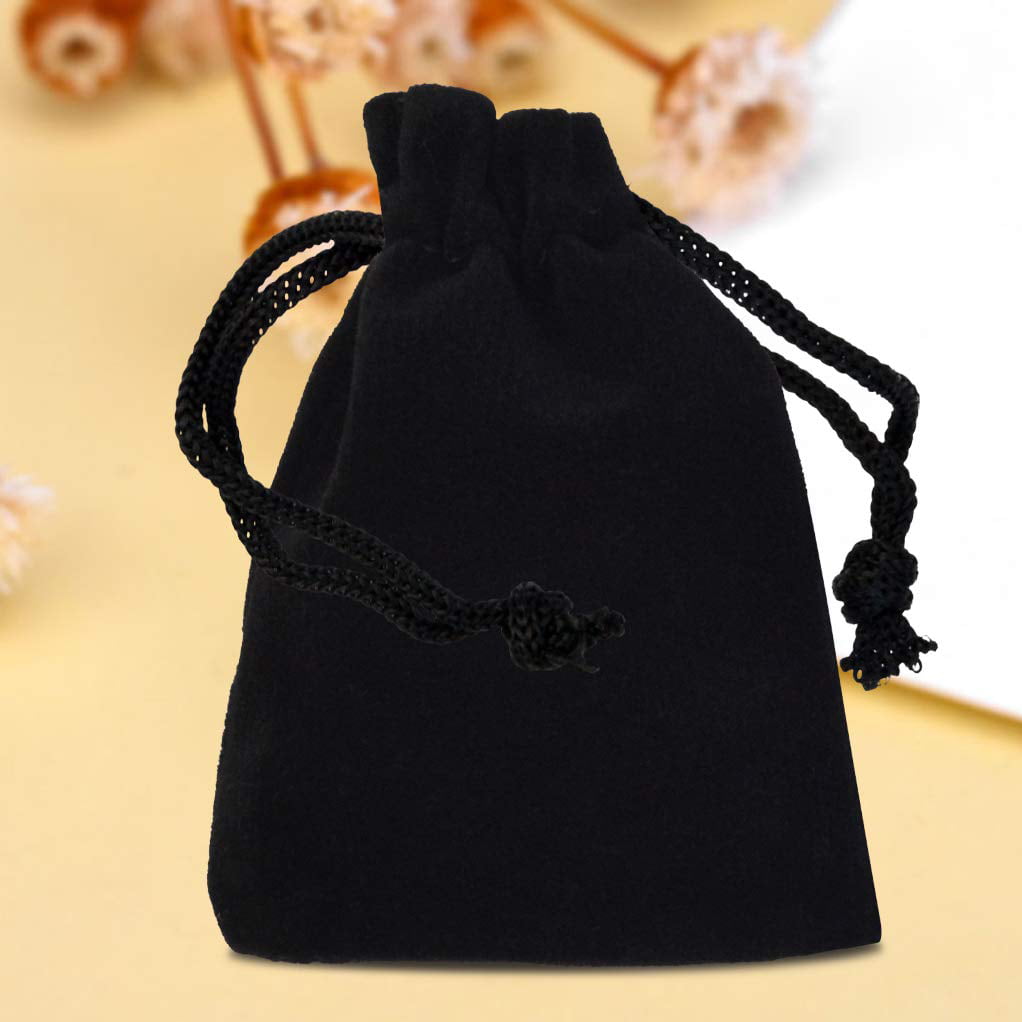 The Cufflink Shop 5 x Beige Drawstring Strong Quality Thick Soft Luxurious Velvet Wedding Pouches Favour Bags Jewellery Pouch 7 x 9 cm