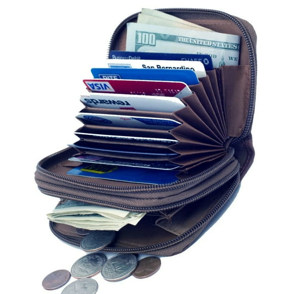 Genuine Leather Women's Large Change Purse Clasps Open Coin Card Holder-Many Colors