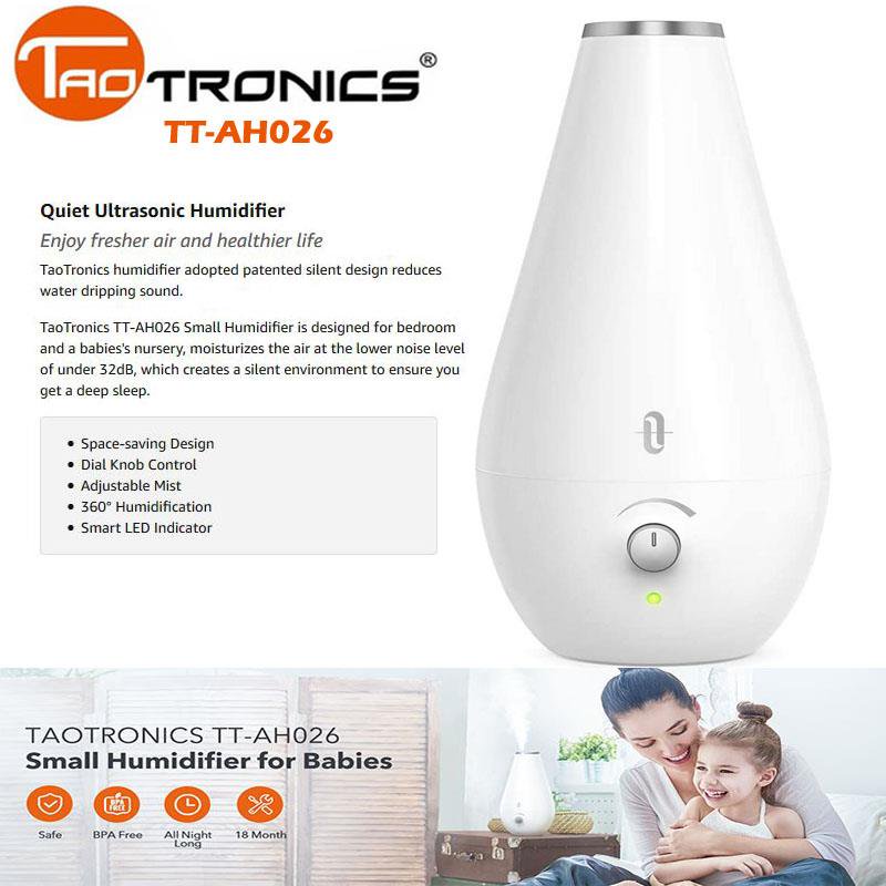 TaoTronics 1.8L Quiet Ultrasonic Cool Mist Humidifier TTAH026 (OPEN