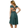 thumbnail image 5 of Vivian's Fashions Dress - Twist Wrap, 8 Ways to Wear (Bombay Teal, Regular), 5 of 7