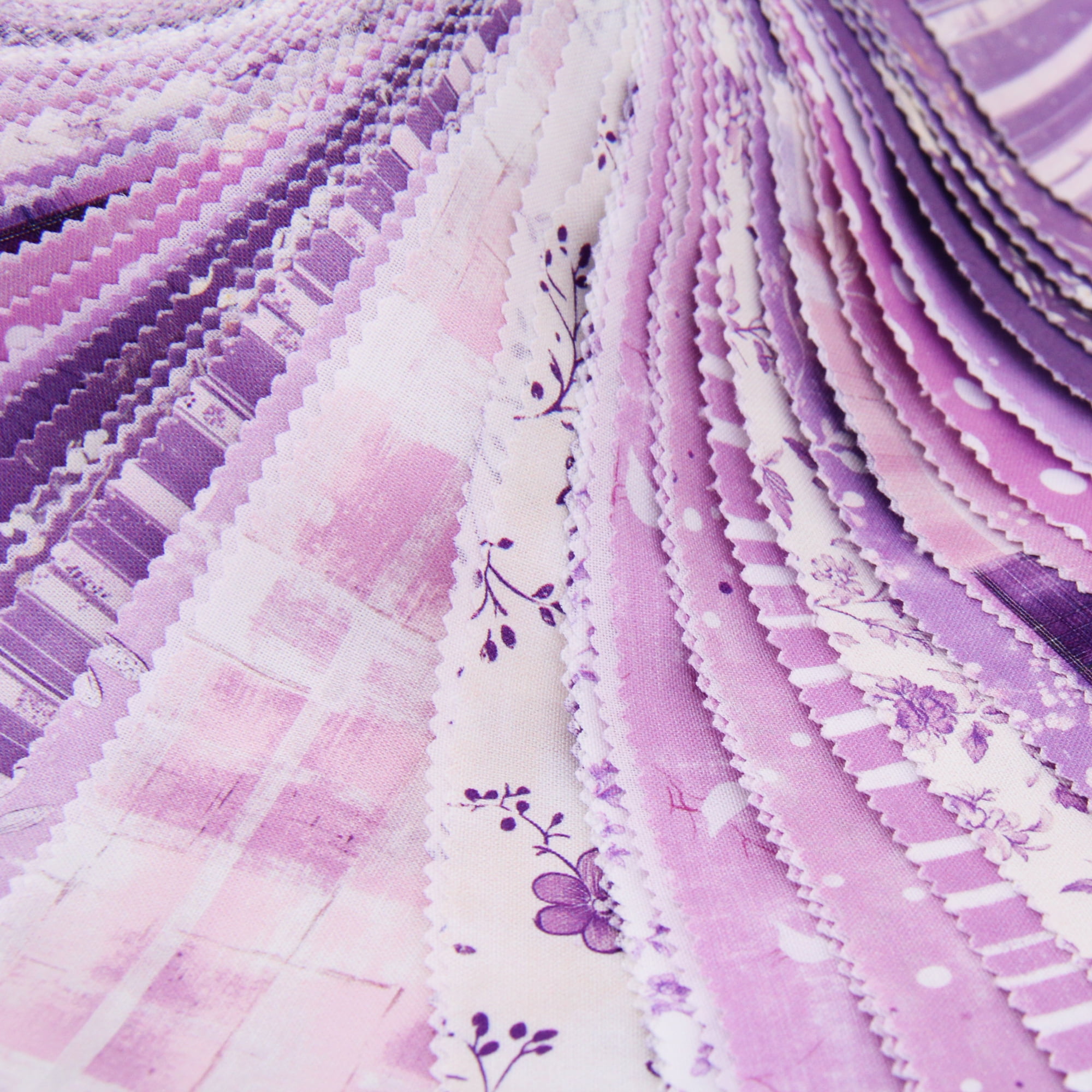 Threadart Cotton Quilting Fabric Sold By The Yard - Vintage Threads Collection - 44" Width - 100% Cotton - Quilting, Sewing, Crafts - Lavender Floral