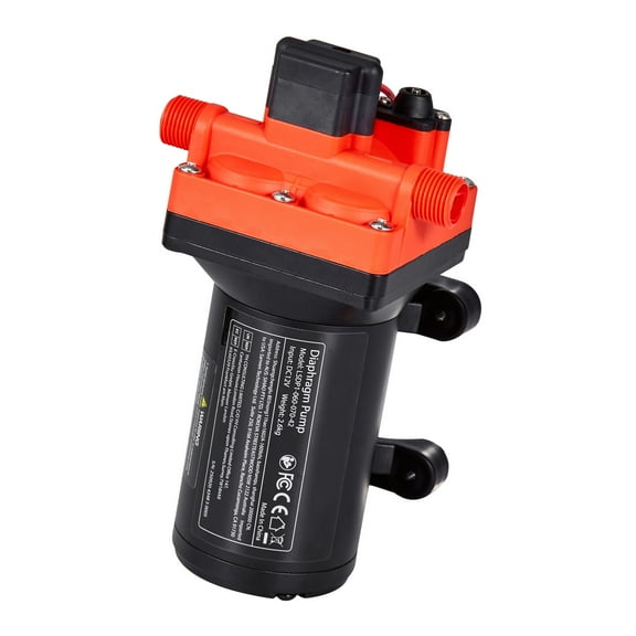 KFFKFF 12V DC RV Copper Motor Water Diaphragm Pump LSDP1‑060‑070‑42 6 GPM Nylon Glass‑Fiber