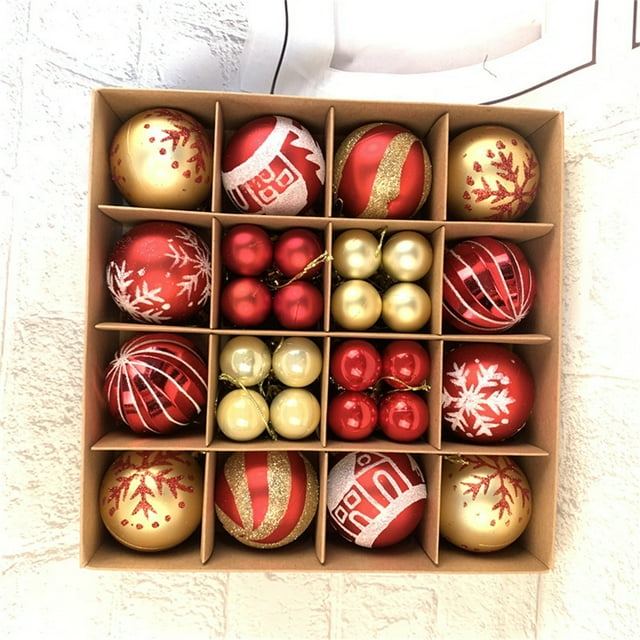 Fiudx Decoración del hogar 40 adornos navideños para decorar el árbol de Navidad, fiestas, bodas y otras ocasiones
