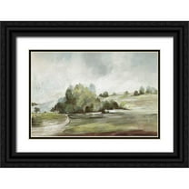 Pearce, Allison 14x11 Black Ornate Wood Framed with Double Matting Museum Art Print Titled - Green Country Road