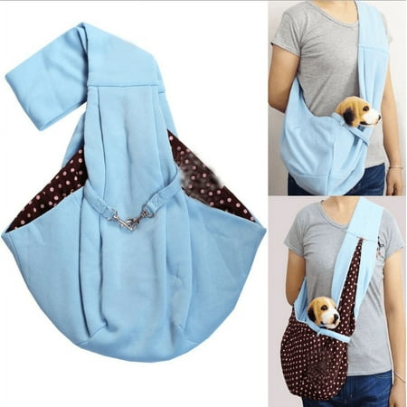LNKOO Dog and Cat Sling Carrier  Hands Free Reversible Pet Papoose Bag - Soft Pouch and Tote Design  Suitable for Puppy  Small Dogs  and Cats for Outdoor Travel