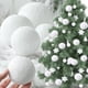 thumbnail image 5 of Bolas de espuma blanca para Navidad, adornos para árbol de Navidad, colgantes, bolas para fiestas, bodas, decoración del hogar, suministros para fiestas, 5 of 5