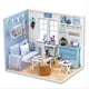 thumbnail image 2 of Casas de muñecas en miniatura para hacer tú mismo, juguetes de madera para niños, regalo de cumpleaños (azul), 2 of 9