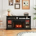 thumbnail image 5 of Gymax Fireplace TV Stand w/ Remote Controls & Thermostat Storage Cabinets Black, 5 of 10
