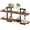 Rustic Brown and Black, variant on HOOBRO Set of 2 15-Inch 2-Tier Floating Wall Shelves, Rustic Brown and Black