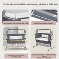thumbnail image 2 of EaseBaby Electric Baby Bassinet & Bedside Sleeper with Bluetooth music and 3-Level Height Adjustment,Unisex,GREY, 2 of 8