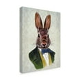 thumbnail image 2 of Trademark Fine Art 'Rabbit in Green Jacket' Canvas Art by Fab Funky, 2 of 4