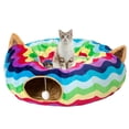 thumbnail image 1 of Cama Túnel para Gatos LUCKITTY Grande Bajo el Árbol de Navidad Arcoíris, 1 of 7