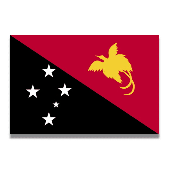 Magnet Me Up Papua New Guinea Melanesian Papuan Flag Vinyl Automotive Magnet Decal, 4x6 Inches