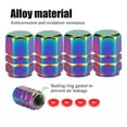 thumbnail image 4 of Dsycar 4 Pcs/Ensemble Capuchon de Valve de Roue de Pneu de Voiture Moto Multicolore Couvercle Anti-Poussière Capuchons de Valve de Pneu de Voiture Pièces de Roue de Véhicule, 4 of 5