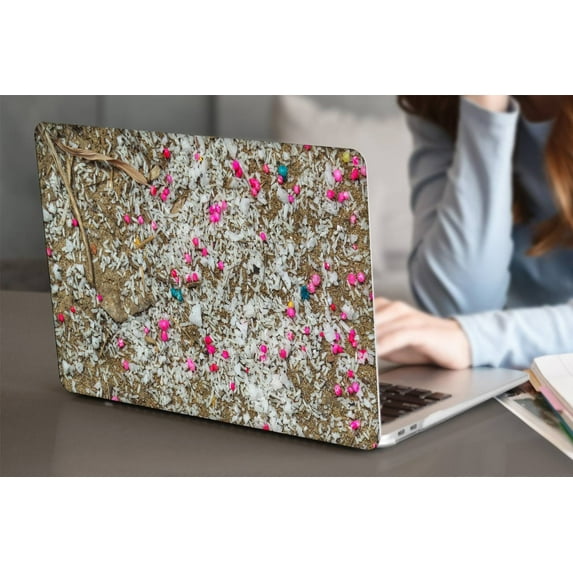 KSK KAISHEK Protective Case Hard Cover Only for MacBook Pro 16 inchs( XDR Display & Touch ID, 2019-2020) + Black Keyboard Cover Model A2141, Type C Flower 0910