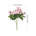 thumbnail image 2 of WASHWEPE Realistic Design Pink Artificial Flower Bouquet with Plastic and Silk Cloth Material for Home Decor 1Set, 2 of 8