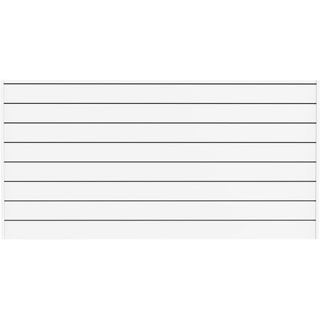 

bafwm PVC Slat Wall Panels Garage Wall and Home Organizer System | Heavy Duty Organization and Easy Installation | 8ft by 4ft (32 sqft) Section White