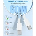 thumbnail image 4 of USB C to USB C Charger Cable 6FT, 3A 60W Type C to Type C Fast Charging Cord for Apple iPhone 15/15 Pro Max/15 Plus, USBC to USBC Cable for iPad Pro 12.9/11/Mini/Air/MacBook 14/13 inch/Samsung S23, 4 of 8