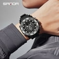 thumbnail image 4 of SANDA Men's Watches Sport Military Quartz Watch 50M Waterproof Wristwatch for Male  Clock Stopwatch Relogios Masculino 6111, 4 of 6