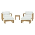 thumbnail image 2 of Modway Upland 5 Piece Outdoor Patio Teak Set in Natural White, 2 of 8