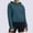 Blue, variant on Plus Size Hoodie for Womens Pullover Fashion Loose Casual Solid Color Round Neck Long Sleeved Sweatshirt