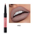 thumbnail image 4 of 2 en 1 delineador de labios de doble extremo delineador de labios líquido de larga duración herramienta cosmética de maquillaje 10 #, 4 of 8