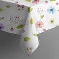 thumbnail image 5 of Pioneer Flower Floral Print Pattern Square Tablecloth, Waterproof Wipeable Spillproof Washable Table Cover for Home Kitchen Party Decor, 52"x52", 5 of 6