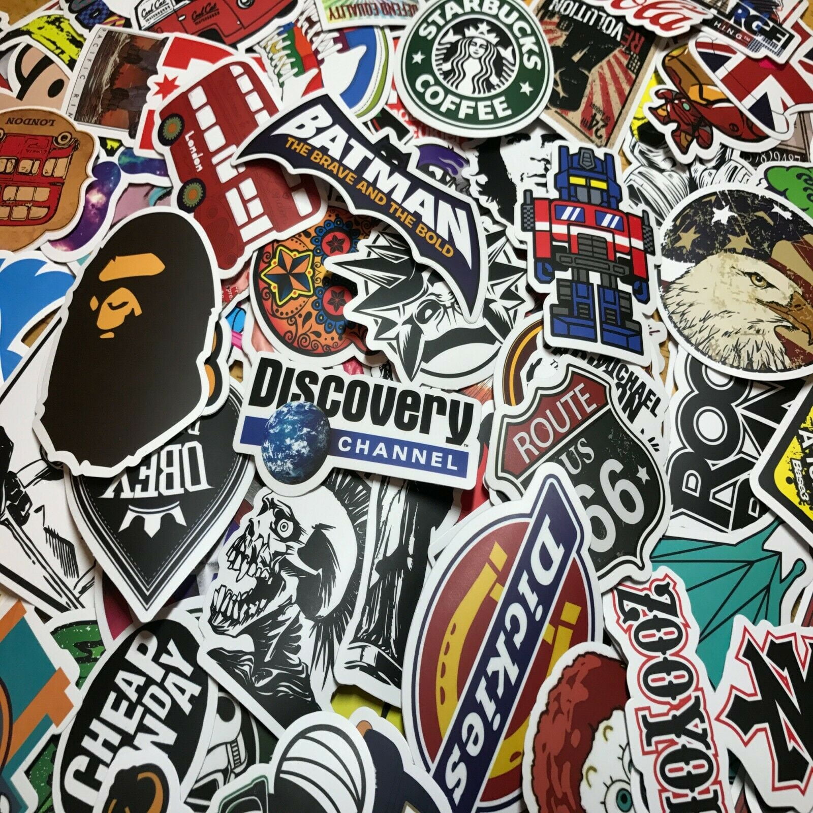 100 Funny Skateboard Stickers Vinyl Laptop Luggage Decals Dope Sticker lot cool 