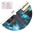 thumbnail image 3 of Rateoe Underwater Office Diver Print Christmas Tree Skirt 36" for Xmas Holiday New Year Party Circle Tree Mat Ornaments Decoration, 3 of 7