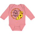 thumbnail image 3 of Inktastic My Pops Loves Me with Sunflower Wreath Boys or Girls Long Sleeve Baby Bodysuit, 3 of 5