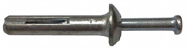 100 1/4" Dia. 2" Long Fabory Hammer Drive Pin Anchor Set U70650.025.0150 
