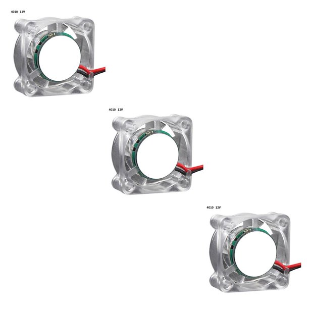 Inteprter Extrusora de impresora 3D, ventilador de refrigeración, disipación de calor, enfriador LED, accesorio de impresora 3D, ventilador 4010 de 12V 4010 ventilador 12V 3piezas