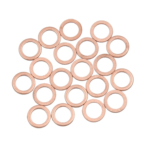 20pcs 8mm Inner Diameter Copper Washers Flat Sealing Gaskets Ring