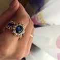 thumbnail image 5 of Opvise Women Vintage Cubic Zirconia Inlaid Band Finger Ring Wedding Party Jewelry Gift, 5 of 7