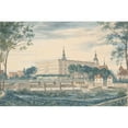 thumbnail image 2 of Heinrich Olivier 24x17 Gold Ornate Framed and Double Matted Museum Art Print Titled - View of the Dessau Castle from the East (1820), 2 of 4