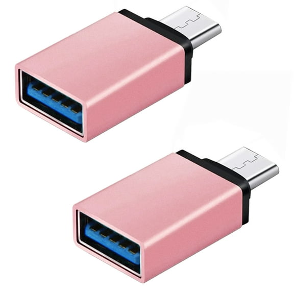 FREEDOMTECH USB C to USB Adapter Type C OTG (2-Pack) USB C Male to USB 3.0 A Female Connector Compatible for MacBook Pro 2019 2018, Samsung Galaxy S10 S9 S8 Note 9 8, LG V40 V30 G6, Google Pixel 2 XL