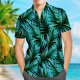 thumbnail image 1 of Camisa hawaiana para hombre con botones y manga corta informal, camisas florales tropicales para vacaciones en la playa, 1 of 5