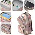 thumbnail image 4 of Red Pink Modern Art Geometric Backpack for School,Cute School Bag,Schoolbag with Adjustable Shoulder Straps & Padded Back,16.9 Inch, 4 of 5