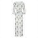 thumbnail image 4 of Puntoco Conjunto de dos piezas de top y pantalones con estampado de temperamento y cuello en V para mujer Puntoco Puntoco-2984, 4 of 6