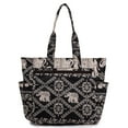 thumbnail image 1 of UKAP Ladies Handbag Large Capacity Tote Bag Multi Pockets Beach Bags Oxford Sports Purse Black Elephant, 1 of 2