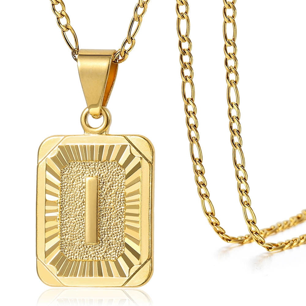 Hermah Yellow Gold Plated Rectangle 