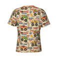 thumbnail image 6 of Vsdgher Animal Truck Print Men's Dry Fit Mesh Athletic Shirts Moisture Wicking Tennis T-Shirt Tops, 6 of 9