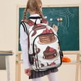 thumbnail image 7 of FORMRS Unisex School Backpack 17" Student Travel Bag with Laptop Compartment, White Chocolate Cakes, 7 of 7