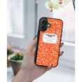 thumbnail image 5 of WIRESTER Shockproof Soft Rubber Cover Case for Apple iPhone 16 Plus 6.7" 2024, Orange Composition Book, 5 of 5