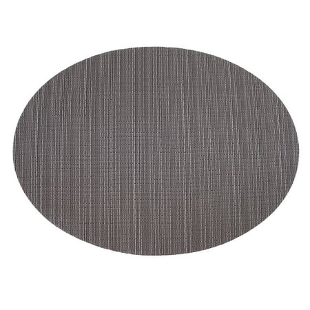 

DESTYER PVC Placemat Oval Placemat Non- for slip Anti-scalding Table Heat Insulation Pad deep gray