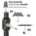 thumbnail image 5 of Gotland 14FT Outdoor Patio Umbrella with Base, UV Protection & Waterproof Double-Sided Rectangle Umbrella with Crank Handle & 12 Sturdy Ribs, Table Umbrella for Garden, Deck, Pool - Gray, 5 of 6
