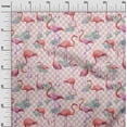 thumbnail image 3 of oneOone Rayon Red Fabric Check & Toucan Dress Material Fabric Print Fabric By The Yard 56 Inch Wide, 3 of 4