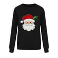 thumbnail image 6 of asdoklhq Christmas Tops for Women Christmas Women's Round Neck Hoodless Christmas Printed Casual Loose Sweatshirt Black L, 6 of 6