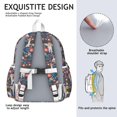 thumbnail image 5 of Beagle Dog Dog and Flower Backpack for School,Cute School Bag,Schoolbag with Adjustable Shoulder Straps & Padded Back,13.4"x11"x4.7", 5 of 6