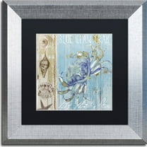 Trademark Fine Art "Blue Crab I" Canvas Art by Color Bakery, Black Matte, Silver Frame